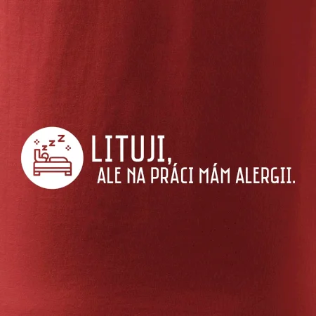 Lituji na práci mám alergii