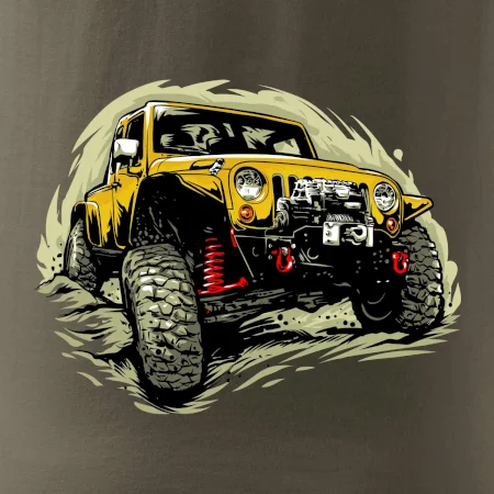 Žlutý offroad s navijákem