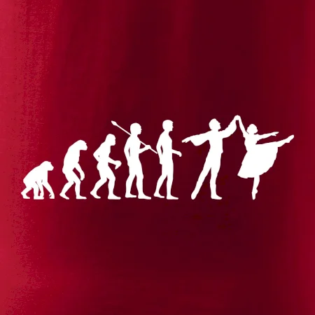 Evoluce tanec - muž a žena se sukní