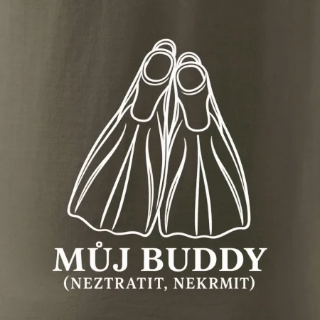 Můj buddy dvě překřížené potápěčské ploutve