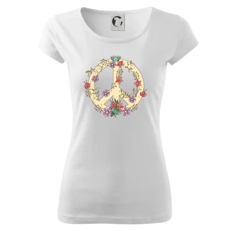 Peace symbol pískový