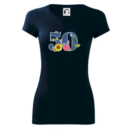 Květinové číslo kreslené - 50