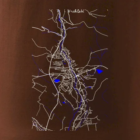 Vrchlabí - Mapa s vodními toky