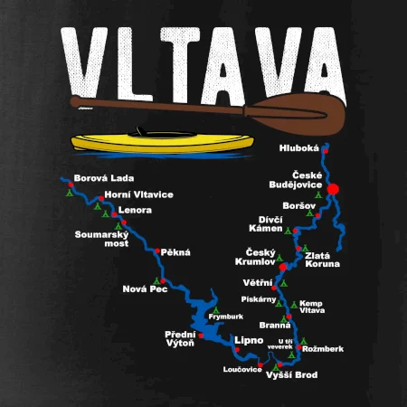 Mapa řeky Vltavy