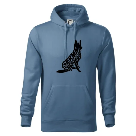 Německý ovčák sedící napis