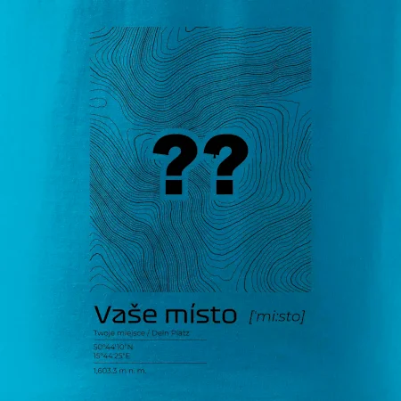 Vaše místo - vrstevnice v obdélníku