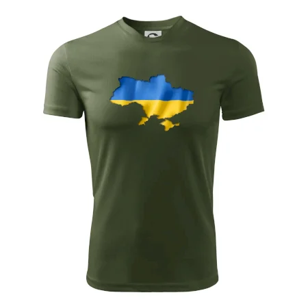 Ukrajina vlajka mapa