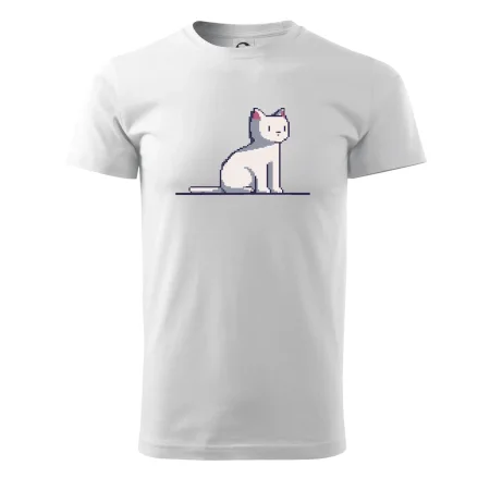 Kočka bílá pixel