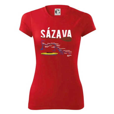 Mapa řeky Sázavy