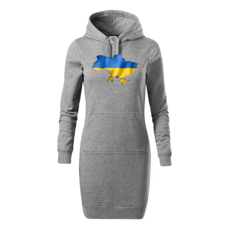 Ukrajina vlajka mapa