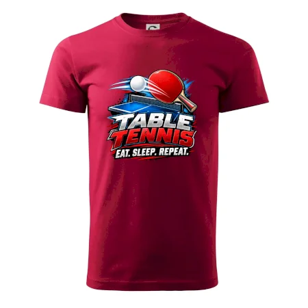 Stolní tenis pálka a míček eat sleep repeat