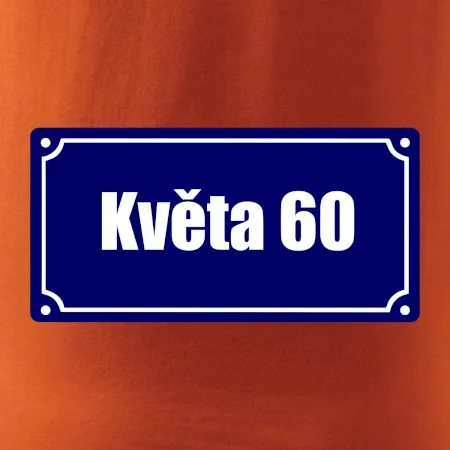 Jméno a věk - uliční cedule - modrá