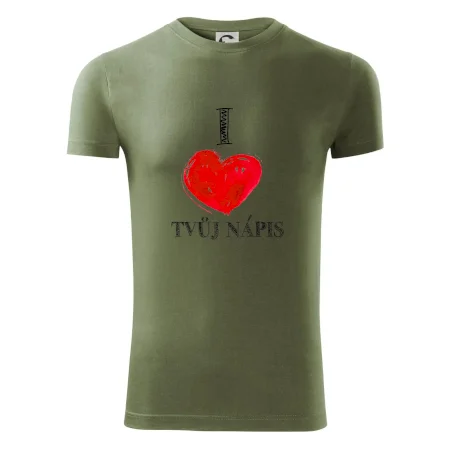 I love malované srdce - vlastní nápis