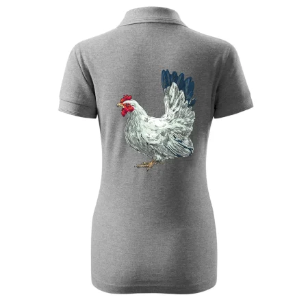 Slepice kreslená bílá