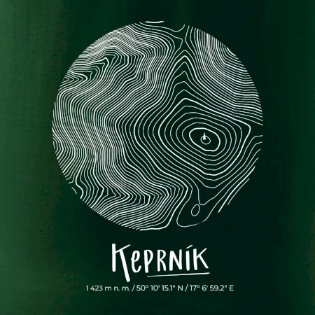 Keprník - vrstevnice v kruhu