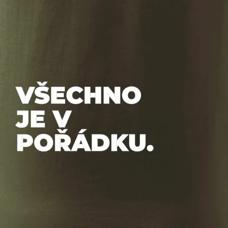 VŠECHNO JE V POŘÁDKU.