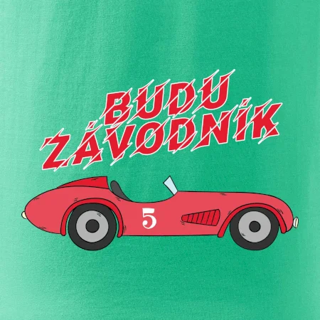 Budu závodník červené staré auto
