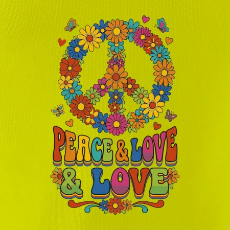 Peace and love - na výšku s květy