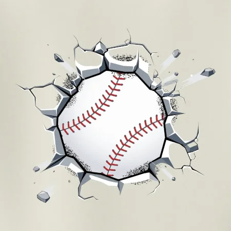 Baseball míč v triku