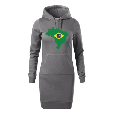 Brazílie vlajka v mapě