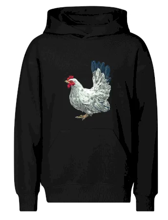 Slepice kreslená bílá