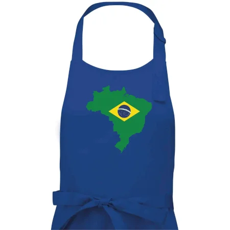 Brazílie vlajka v mapě