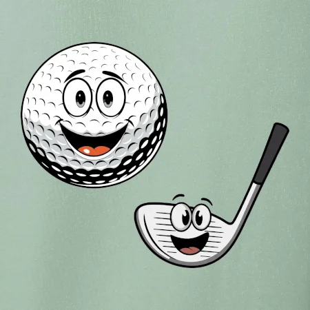 Parové triko - Golfová hůl a míček