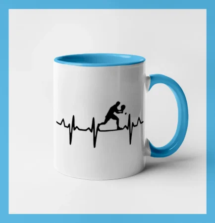 EKG stolní tenista stojící