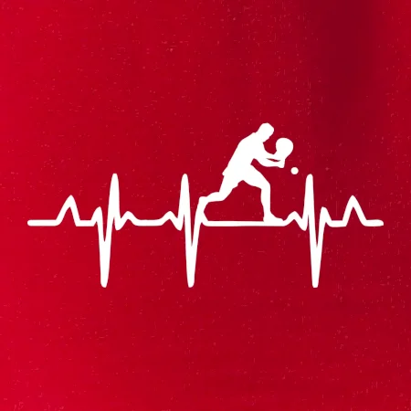 EKG stolní tenista stojící