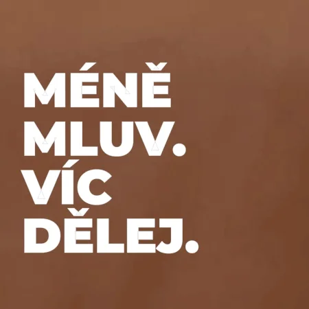 MÉNĚ MLUV. VÍC DĚLEJ.