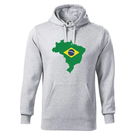 Brazílie vlajka v mapě