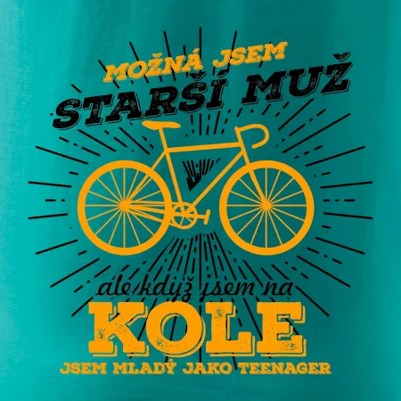 Starší muž - cyklista silniční kolo