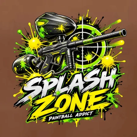 Neonový zásah splash zone paintball