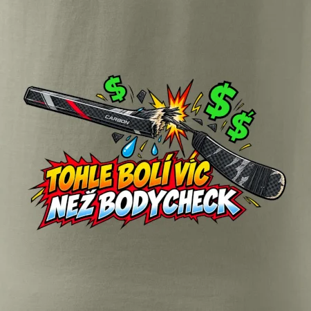 Zlomená hokejka bolí víc než bodycheck