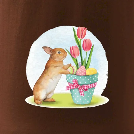 Velikonoční zajíček tulipány