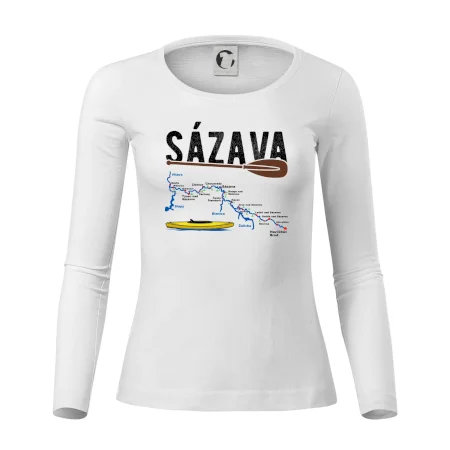 Mapa řeky Sázavy