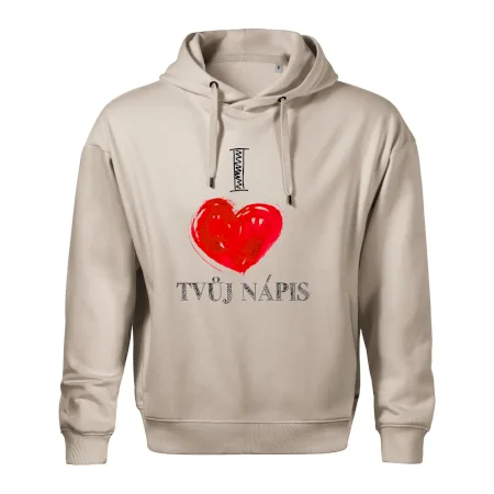 I love malované srdce - vlastní nápis