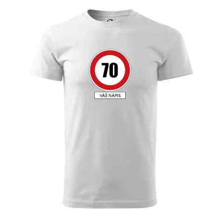 Dopravní značka - rychlost 70 - váš nápis