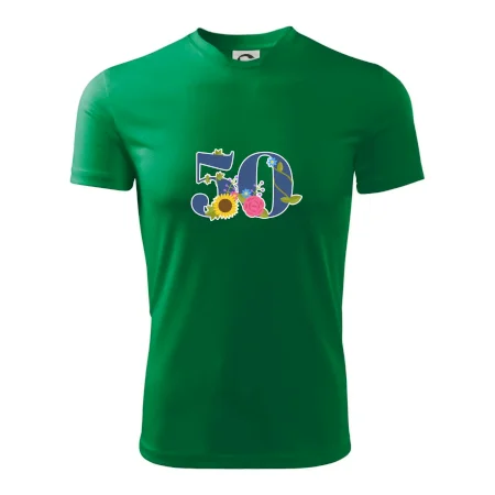 Květinové číslo kreslené - 50