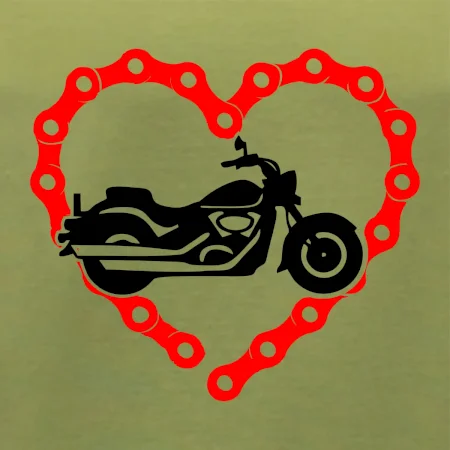 Moto srdce řetěz - chopper