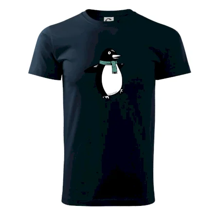 Tučňák se zelenou šálou