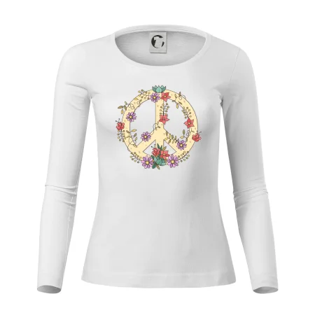 Peace symbol pískový