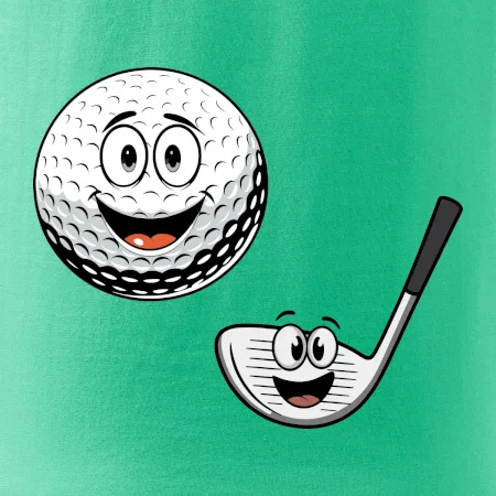 Parové triko - Golfová hůl a míček