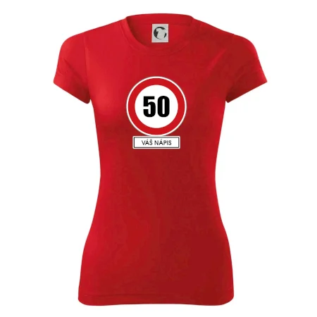 Dopravní značka - rychlost 50 - váš nápis