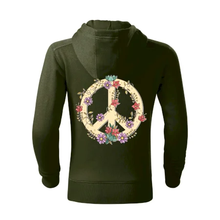 Peace symbol pískový