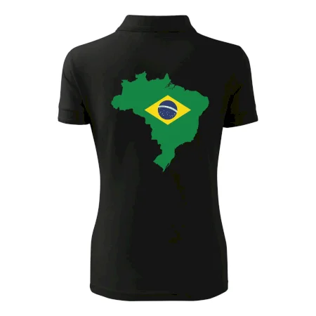 Brazílie vlajka v mapě
