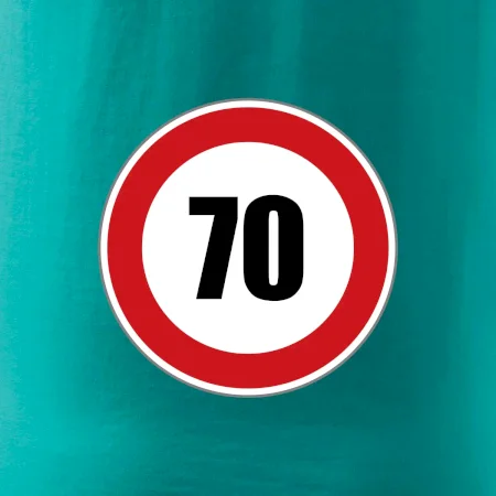 Dopravní značka - omezení rychlosti 70