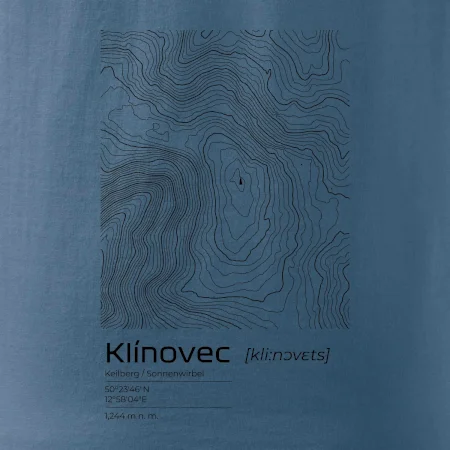 Klínovec - vrstevnice v obdélníku