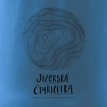 Jizerská čtyřicítka - vrstevnice v kruhu