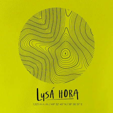 Lysá hora - vrstevnice v kruhu